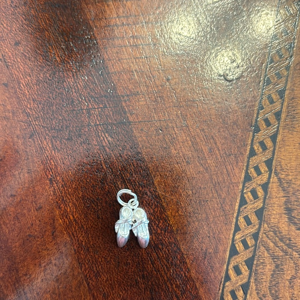 Sterling silver, ballet slipper charm